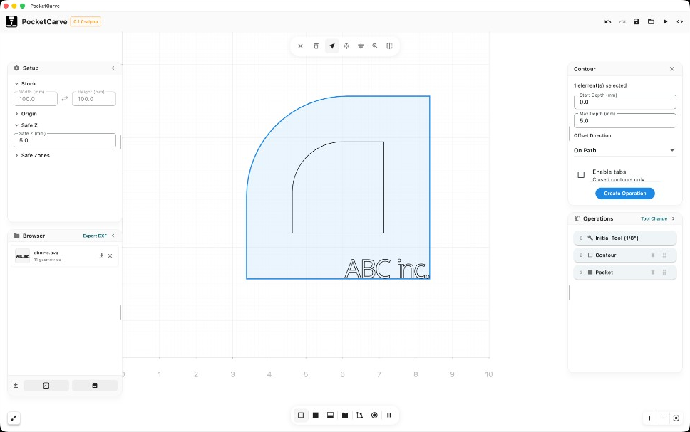 PocketCarve screenshot