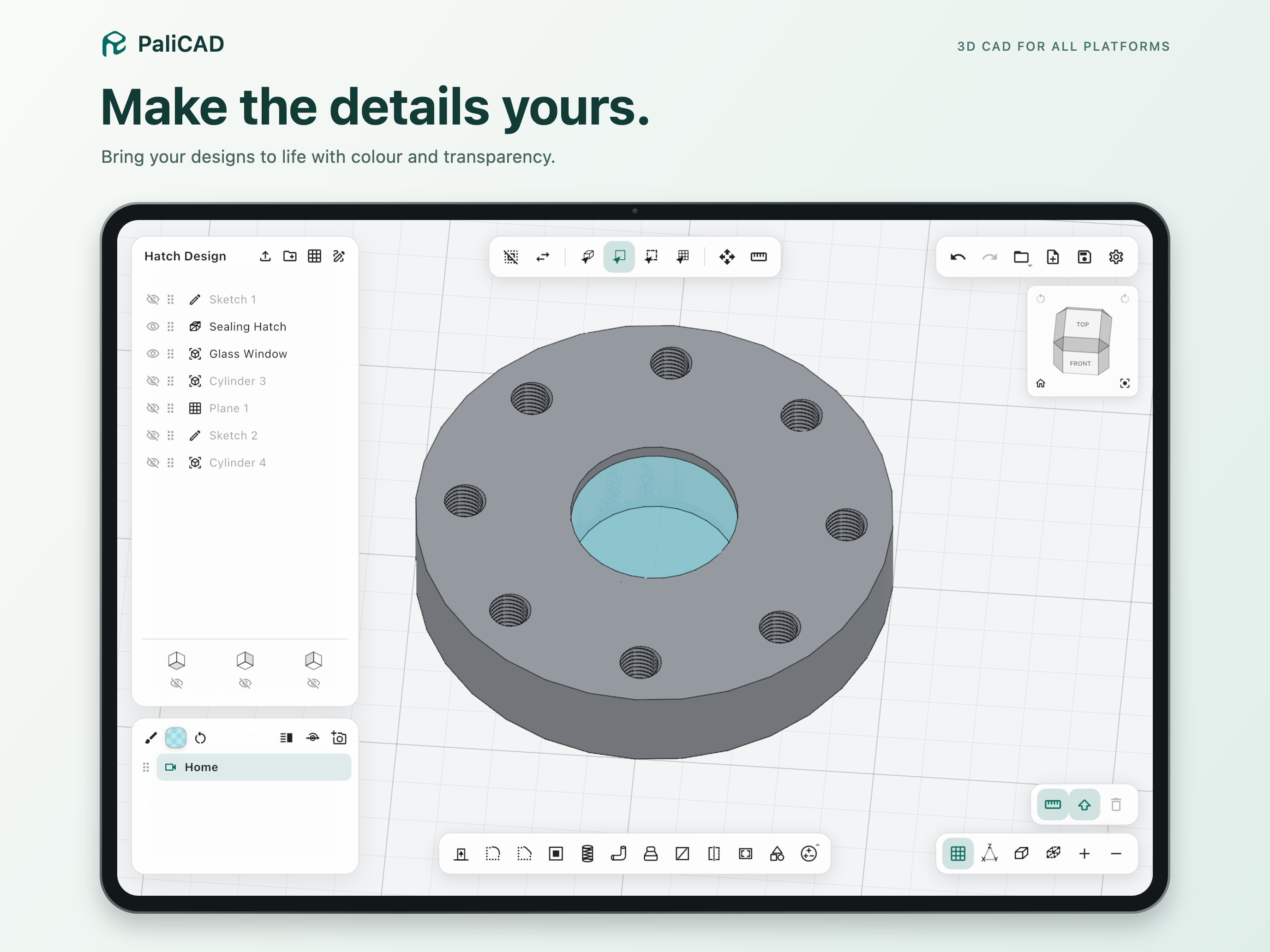 Make the details yours - PaliCAD colour and transparency tools